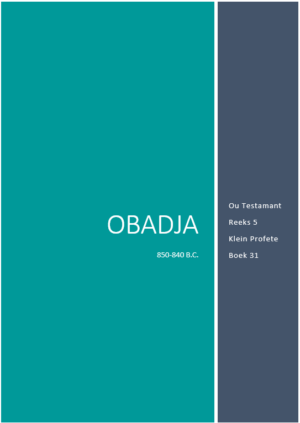 Boek 31 - Obadja