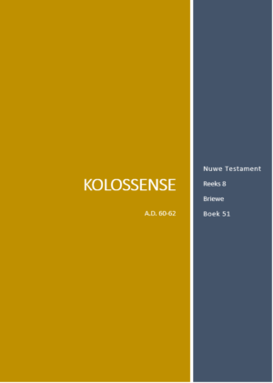 Boek 51 - Kolossense