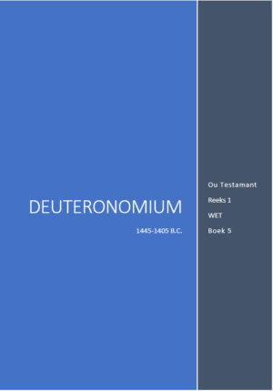 Boek 5 - Deuteronomium